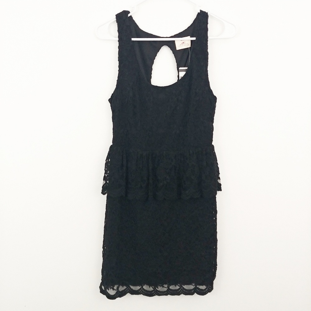 Pins and Needles Lace Peplum Dress